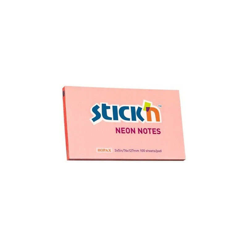 Bloczek STICKN 127x76mm różowy neonowy 100k 21170 STICKN