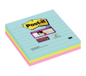 Bloczek samoprzylepny 101x101mm 70k linia mix kolorów (3szt) POST-IT XL MIAMI 675-SS3-MIA 3M