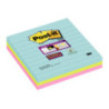 Bloczek samoprzylepny 101x101mm 70k linia mix kolorów (3szt) POST-IT XL MIAMI 675-SS3-MIA 3M