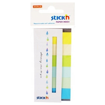 Zakładki papierowe 45x15mm 6 kolorów SUMMER 180 kartek 21596 STICK&acute N