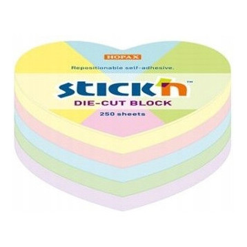 NOTES SERCE, 64X67MM, MIX 5 KOL. PASTELOWYCH, 250KART. 21835 NOTES SERCE, 64X67MM, MIX 5 KOL. PASTELOWYCH, 250KART. 21835