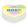 NOTES SERCE, 64X67MM, MIX 5 KOL. PASTELOWYCH, 250KART. 21835