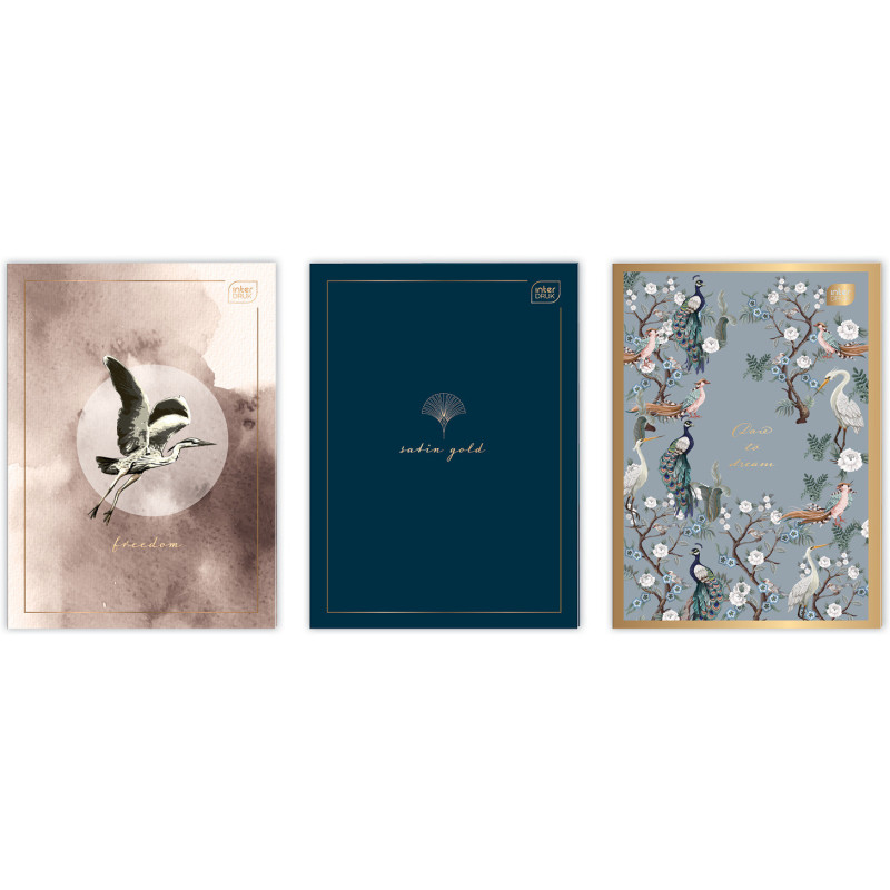 Zeszyt A4 60k linia METALLIC SATIN GOLD INTERDRUK