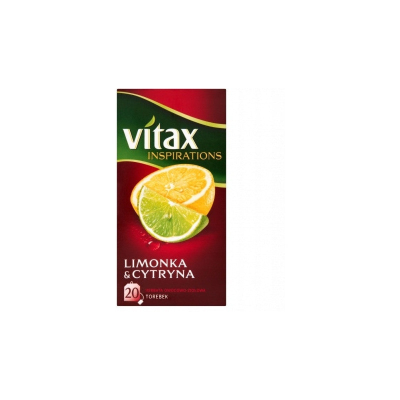 Herbata VITAX INSPIRATIONS (20 torebek 2g) Limonka & Cytryna zawieszka