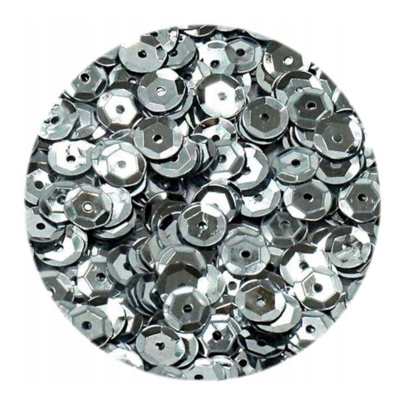 Cekiny błyszczące 8mm srebrne B200 BREWIS