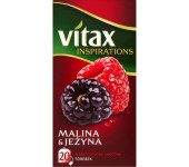 Herbata owocowo-ziołowa VITAX INSPIRATIONS (20 torebek z zawieszką) 40g Malina & Jeżyna
