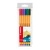 Cienkopis STABILO point 88/6 0.4mm zestaw 6szt. w plastikowym etui
