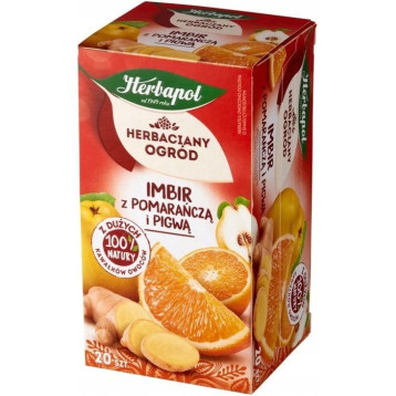 Herbata HERBAPOL owocowo-ziołowa (20 tb) Imbir z Pomarańczą i Pigwą 50g HERBACIANY OGRÓD Herbata HERBAPOL owocowo-ziołowa (20 tb) Imbir z Pomarańczą i Pigwą 50g HERBACIANY OGRÓD