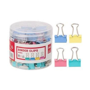 Klipsy do akt 15mm mix kolorów 60szt. 8556A DELI
