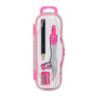 Cyrkiel szkolny z ołówkiem + temperówka w etui PC-102 różowy TT7635 PENMATE