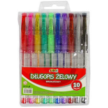 Długopis żelowy brokatowy10 kolorów KOLORI TT7649 Długopis żelowy brokatowy10 kolorów KOLORI TT7649