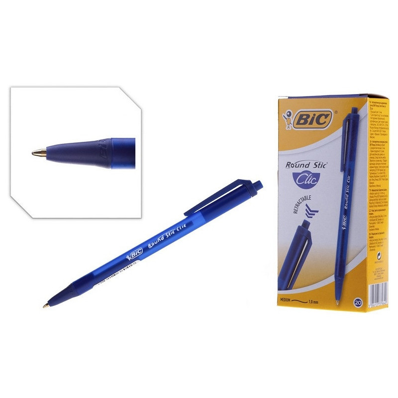 Długopis automatyczny BIC ROUND STIC CLIC niebieski 926376 Długopis automatyczny BIC ROUND STIC CLIC niebieski 926376