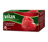 Herbata VITAX INSPIRATIONS (20 torebek 2g) Żurawina i Malina zawieszka