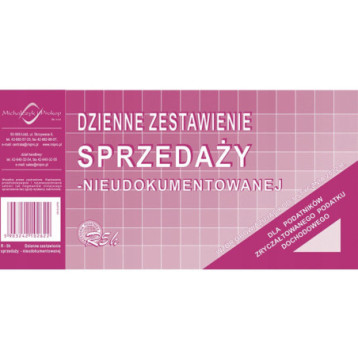 R05-H Dzienne zestawienie sprzedaży nieudokumentowanej od stycznia 2022 Michalczyk i Prokop R05-H Dzienne zestawienie sprzedaży nieudokumentowanej od stycznia 2022 Michalczyk i Prokop
