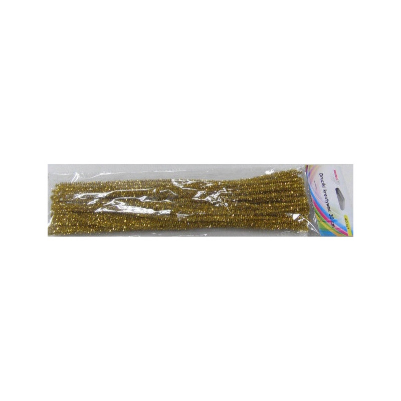Druciki kreatywne dr15 złote metaliczne 30cm (40) BREWIS
