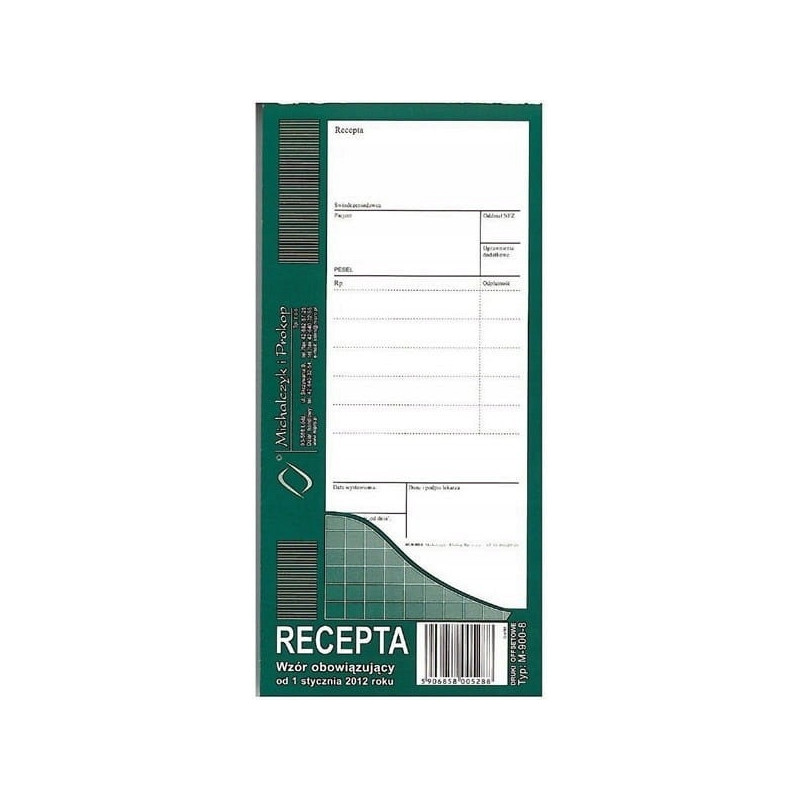 M-900-8 Recepta-zwykła(60ka) (Mz/Pom-31) MICHALCZYK I PROKOP