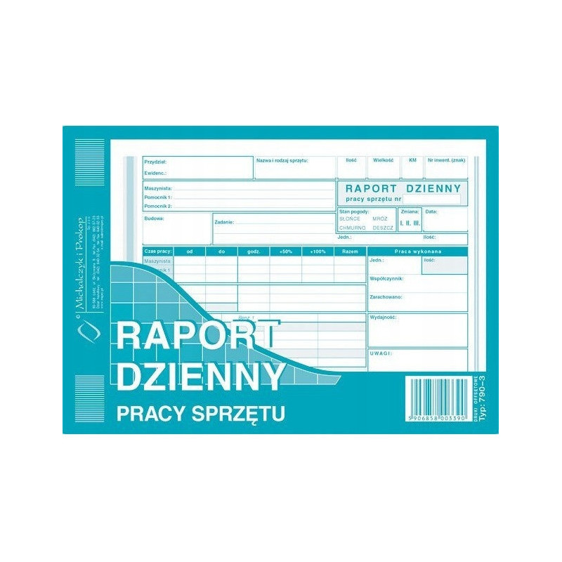 790-3 Raport dzien.pr.sprz.A5 MICHALCZYK I PROKOP