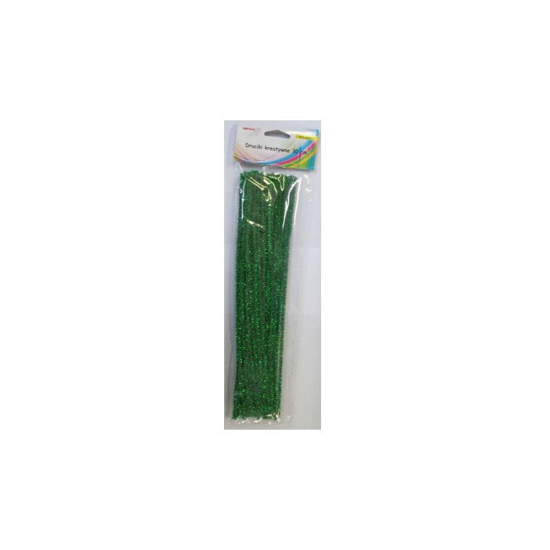 Druciki kreatywne dr17 zielony metaliczne 30cm (40) BREWIS