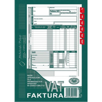124-3E Faktura VAT brutto A5piN! (pion-upr.)MICHALCZYK I PROKOP 124-3E Faktura VAT brutto A5piN! (pion-upr.)MICHALCZYK I PROKOP