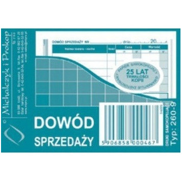 260-9 Dowód sprzedaży A7 80 kartek Michalczyk i Prokop 260-9 Dowód sprzedaży A7 80 kartek Michalczyk i Prokop