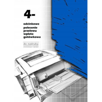 F-112-2 4-odcinkowe polecenie przelewu A4 100 kartek Michalczyk i Prokop F-112-2 4-odcinkowe polecenie przelewu A4 100 kartek Michalczyk i Prokop