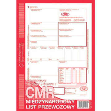 800-2 CMR A4 80kartek 1+4 międzynarodowy list przewozowy Michalczyk 800-2 CMR A4 80kartek 1+4 międzynarodowy list przewozowy Michalczyk