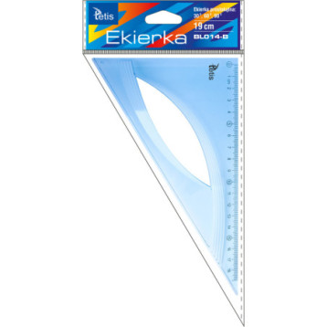 Ekierka prostokątna 19cm NIEBIESKA BL014-B TETIS