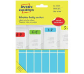Etykieta w 5 kolorach 50x19mm (30 arkuszy || 540 etykiet) do opisu ręcznego 51047 AVERY ZWECKFORM