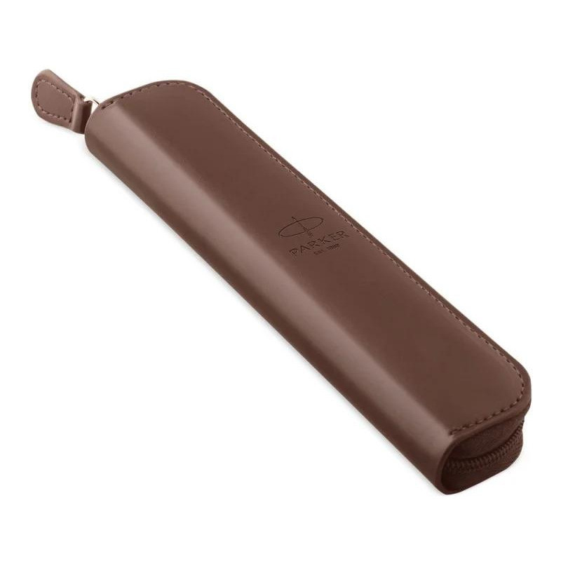 Etui skóropodobne PARKER pojedyncze na pióro lub długopis burgund zamykane ZIP POUNCH 2217022