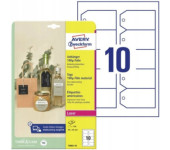 Zawieszki foliowe (10 arkuszy) 90x50mm ścięte narożniki Quick&Clean T3002-10 AVERY ZWECKFORM