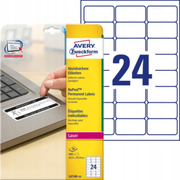 Etykieta ZF 63,5x33,9 L6146-20 AVERY ZWECKFORM Etykieta ZF 63,5x33,9 L6146-20 AVERY ZWECKFORM