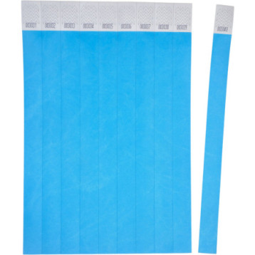Opaski na rękę 256x19mm (50 arkuszy || 500 opasek) neonowe niebieskie TYVBL-50 AVERY