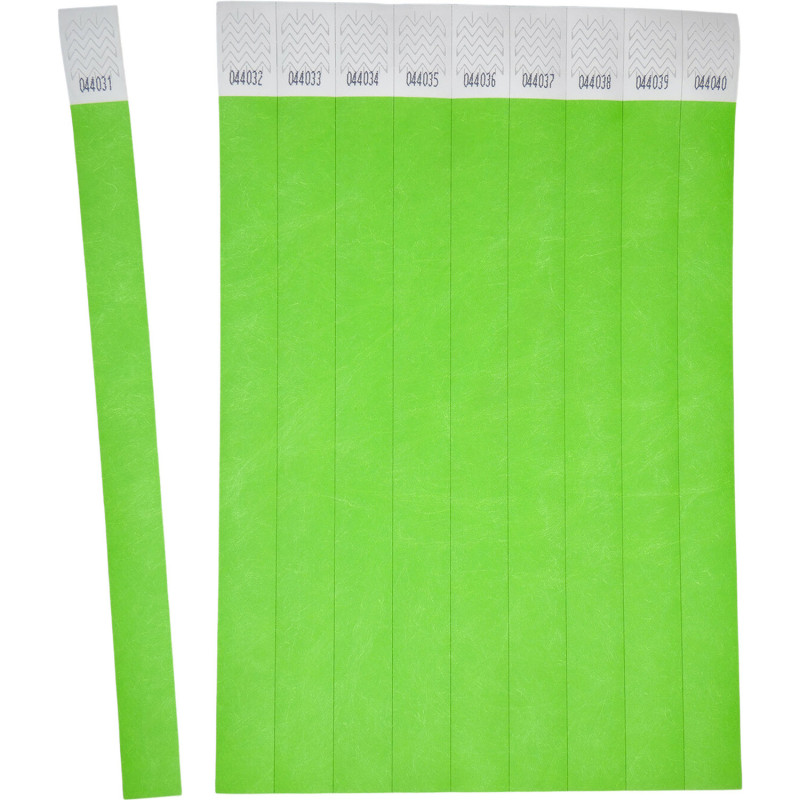 Opaski na rękę 256x19mm (50 arkuszy || 500 opasek) neonowe zielone TYVGN-50 AVERY