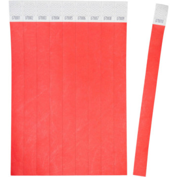 Opaski na rękę 256x19mm (50 arkuszy || 500 opasek) neonowe czerwone TYVRD-50 AVERY