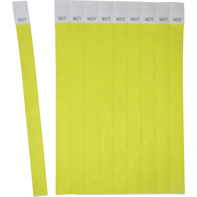 Opaski na rękę 256x19mm (50 arkuszy || 500 opasek) neonowe żółte TYVYW-50 AVERY