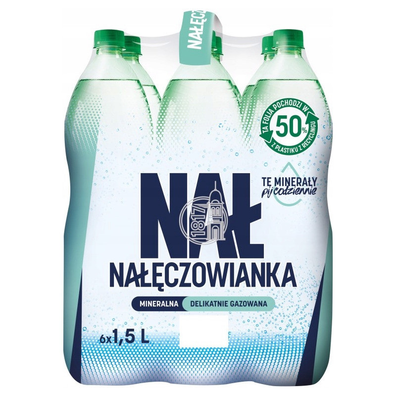 Woda NAŁĘCZOWIANKA 1,5L (6szt) delikatnie gazowana