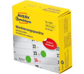 Kółka w dyspenserze trwałe 250szt. 19mm zielone 3855 AVERY ZWECKFORM