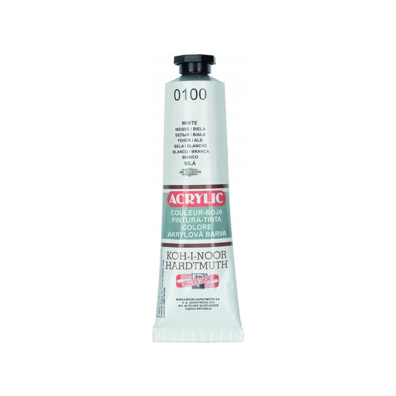 Farba akrylowa biała 40ml. 162711 KOH-I-NOOR