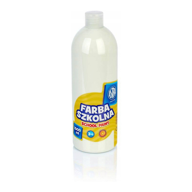 Farba plakatowa szkolna 1000ml biała 301217046 ASTRA