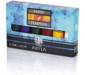 Farby tempera zestaw 6 kolorów 20ml w tubkach 83419901 ASTRA