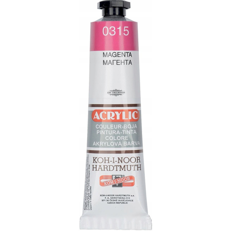Farba akrylowa 162709 magenta 0315 40ml. KOH-I-NOOR Farba akrylowa 162709 magenta 0315 40ml. KOH-I-NOOR