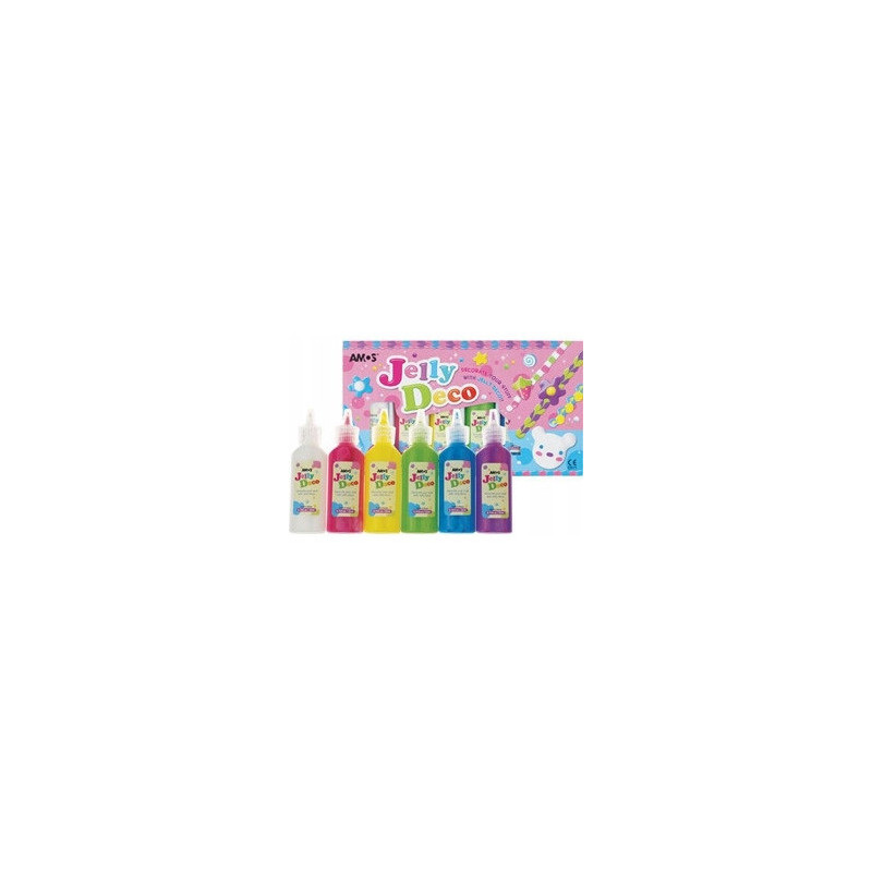 Farby JELLY DECO 6kol 22ml AMOS JD22P6 170-2108