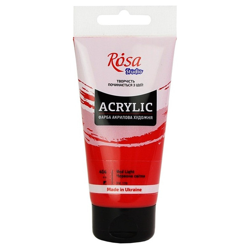 Farba akrylowa Rosa Studio 75ml RED LIGHT 404 Farba akrylowa Rosa Studio 75ml RED LIGHT 404