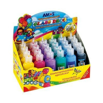 Farby witrażowe AMOS GD22D24 - 6 kolorówx4szt. 170-1047