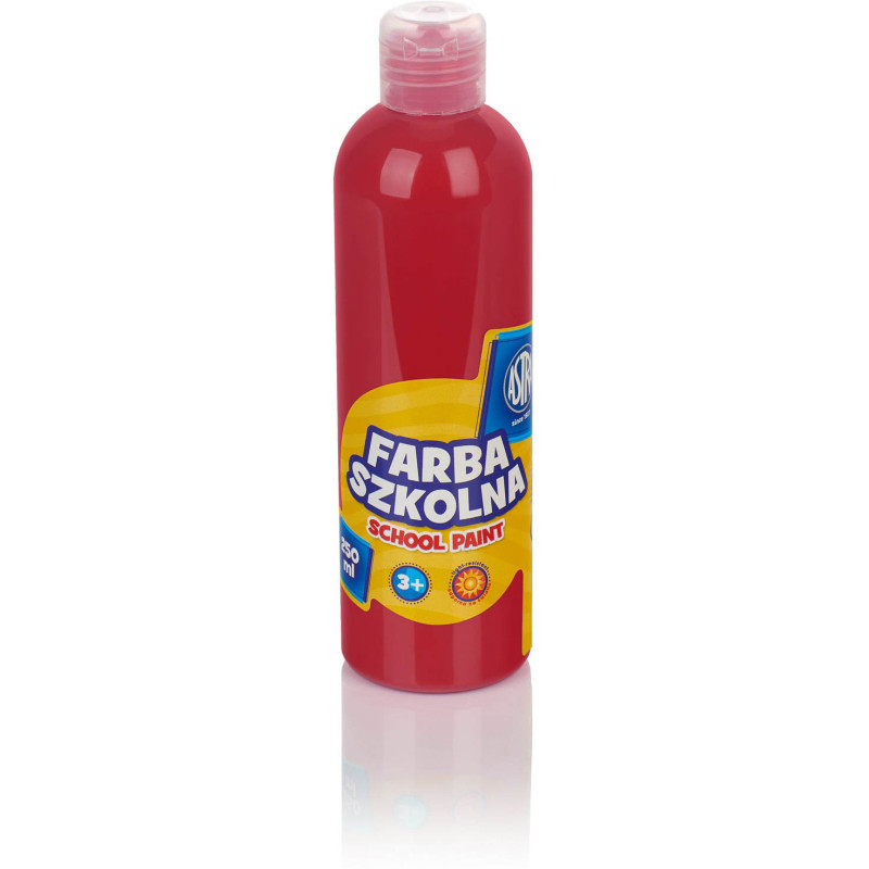 Farba plakatowa szkolna Astra 250ml czerwona 301217012 ASTRA
