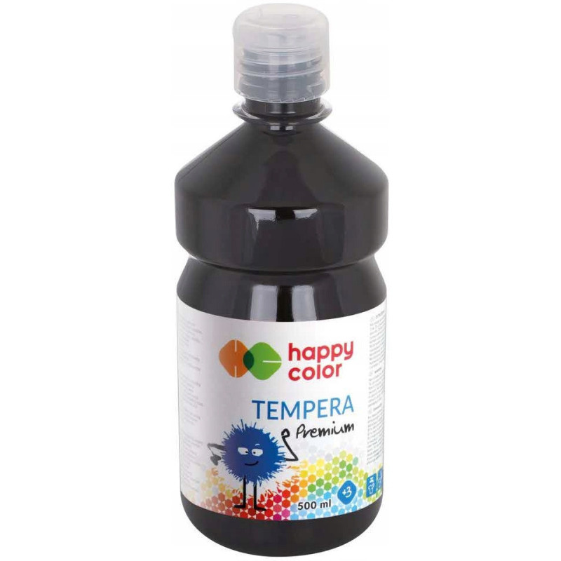 Farba TEMPERA Premium 500ml czarna HAPPY COLOR HA 3310 0500-9