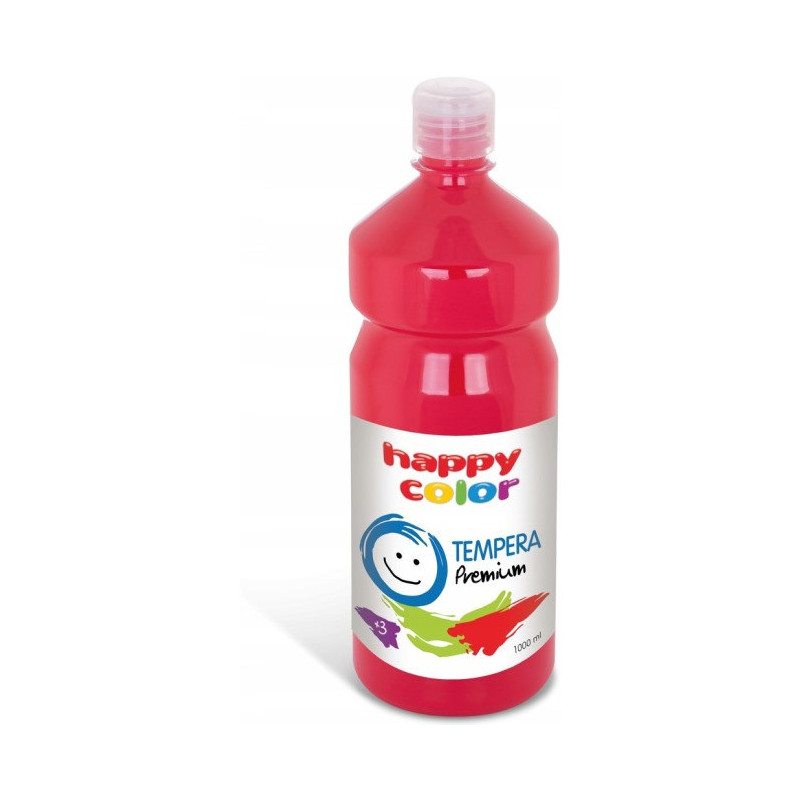 Farba TEMPERA Premium 1000ml ciemno czerwona HAPPY COLOR 3310 1000-26
