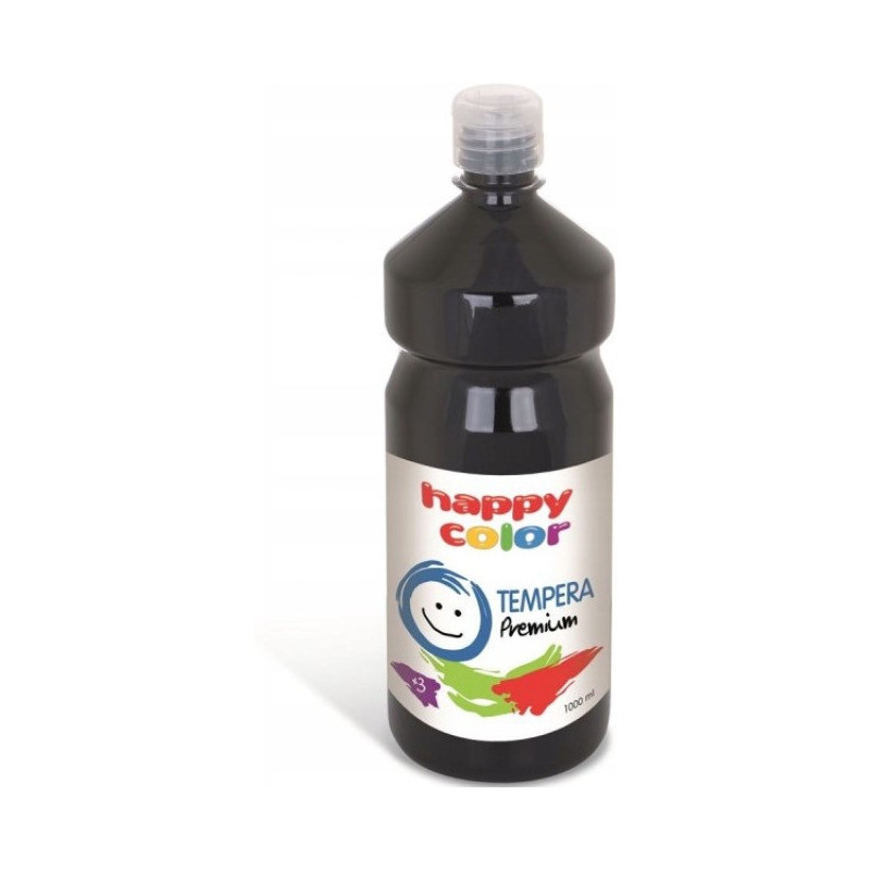 Farba TEMPERA Premium 1000ml czarna HAPPY COLOR 3310 1000-9