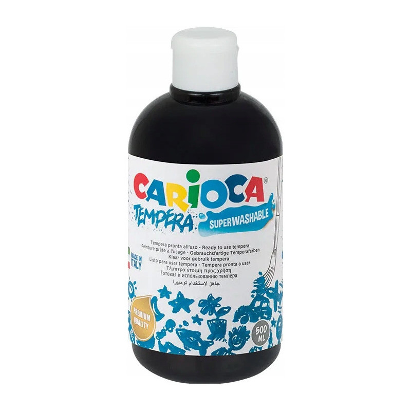 Farba TEMPERA czarna CARIOCA 500ml 170-2358