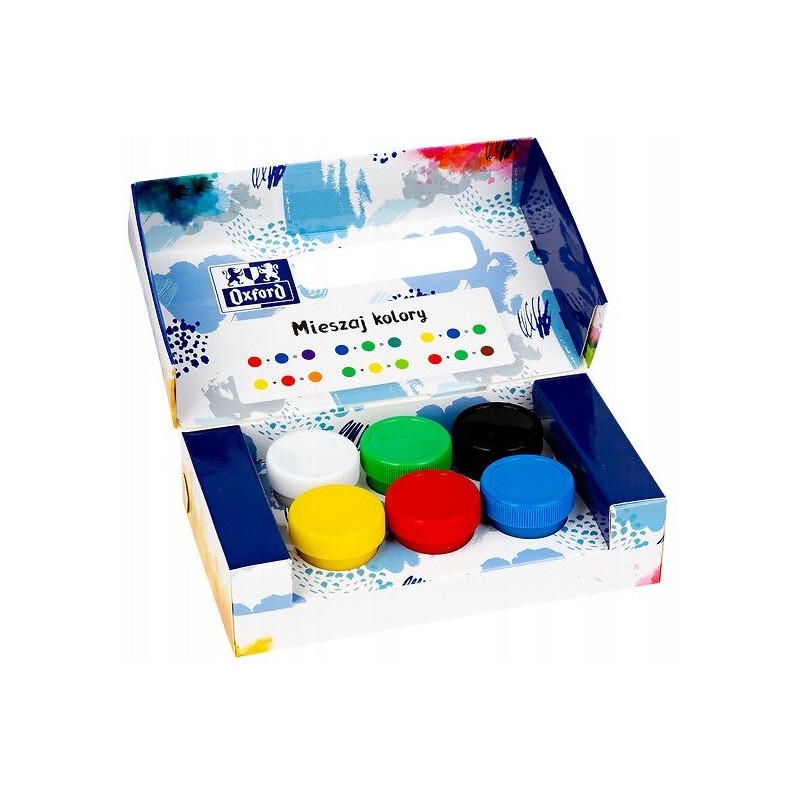Farby plakatowe szkolne 6 kolorów 20ml zestaw 400167103 OXFORD